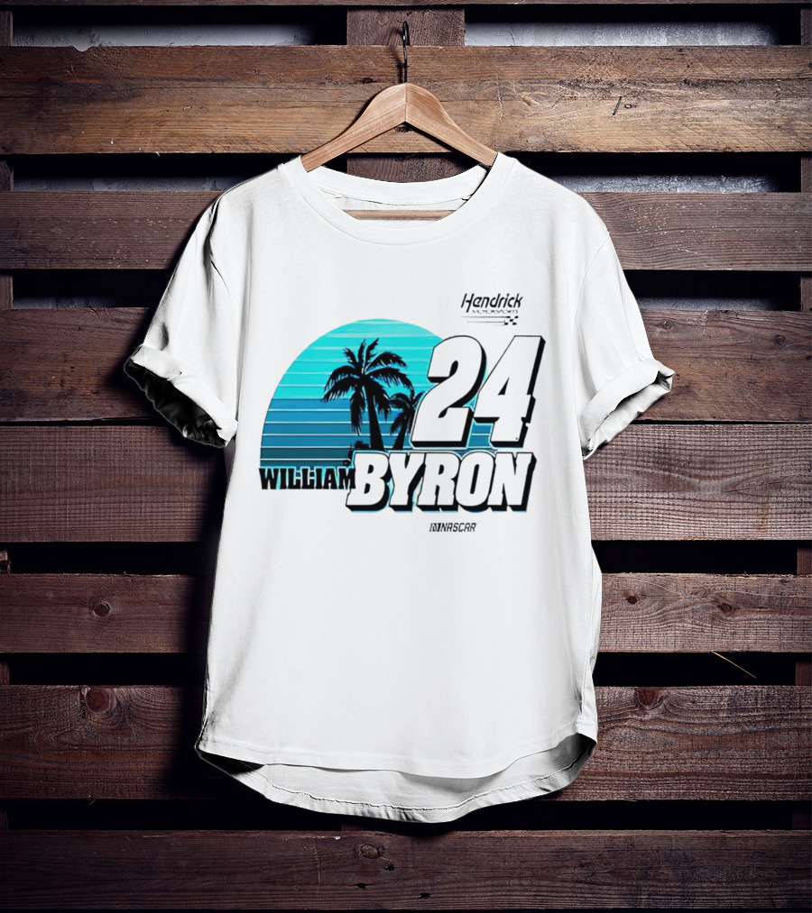 William Byron 24 NASCAR Fishing UPF 50 Palm Trees Hendrick Motorsports T-Shirt