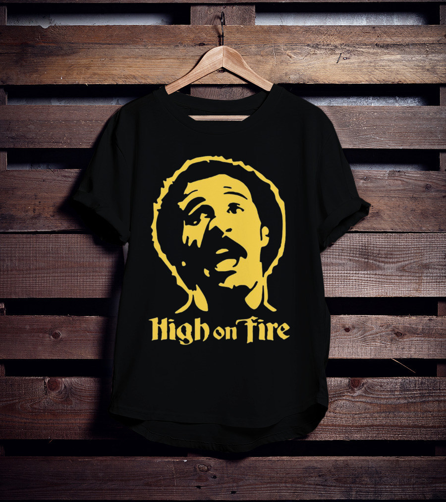 High On Fire Richard Pryor Black And Yellow T-Shirt
