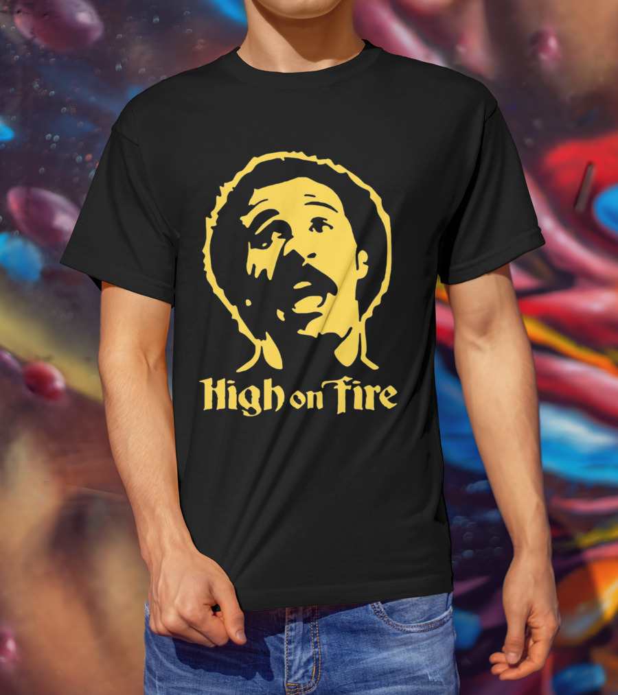 High On Fire Richard Pryor Black And Yellow T-Shirt