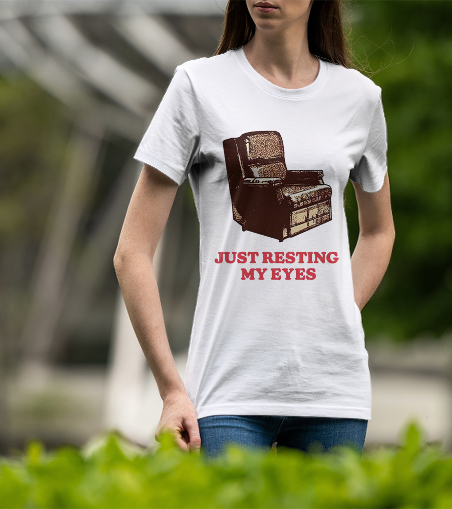 Just Resting My Eyes Armchair Retro Humor T-Shirt