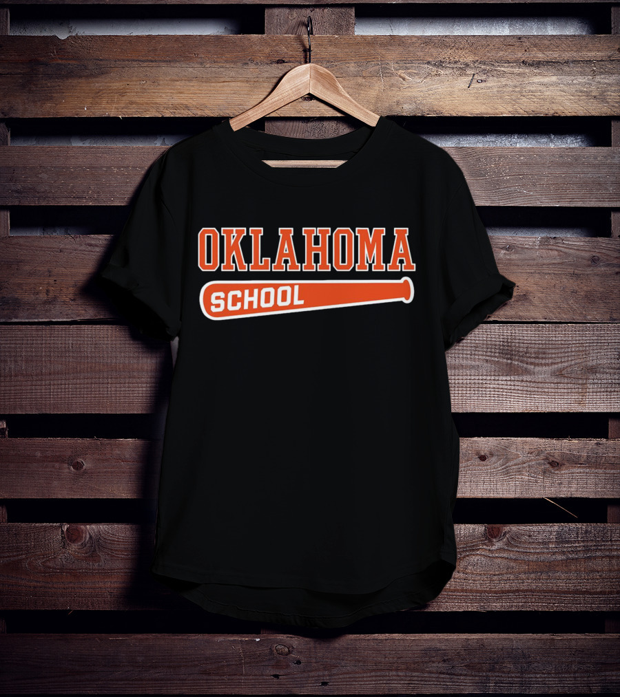 Oklahoma School Baseball Bat T-Shirt