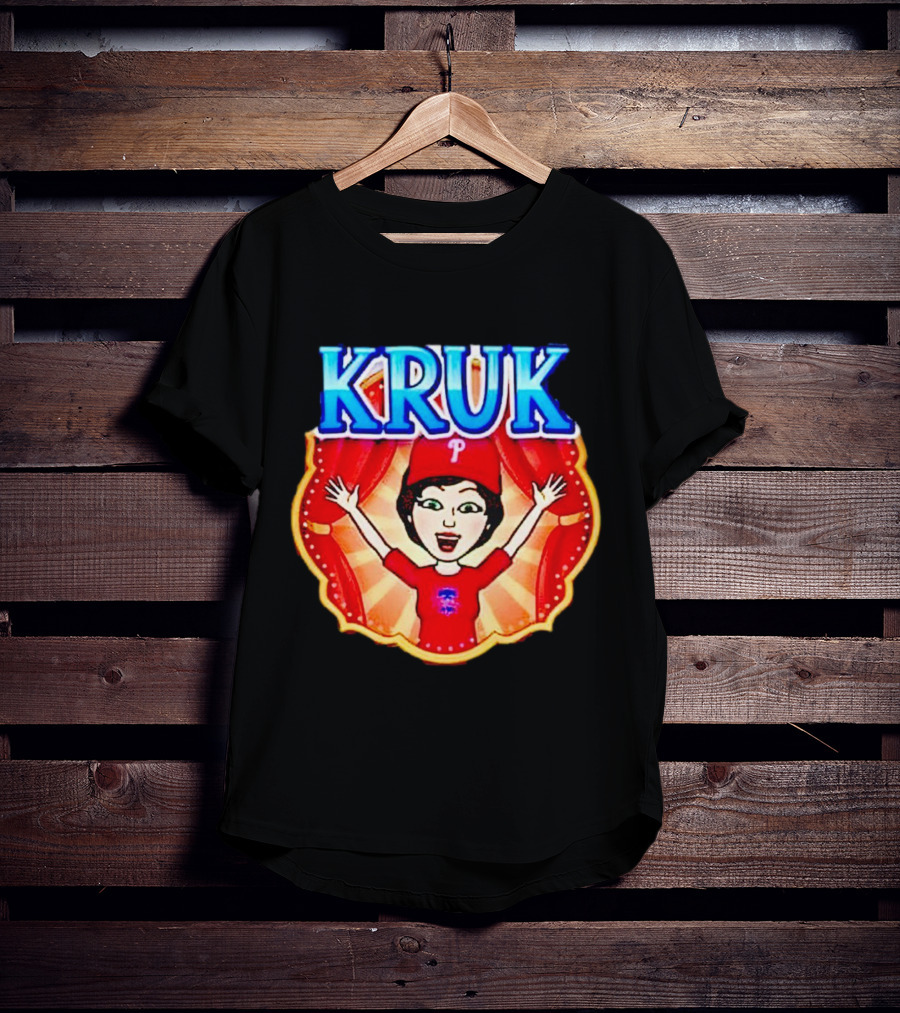 Kruk Philadelphia Phillies Cartoon Character Red Hat T-Shirt