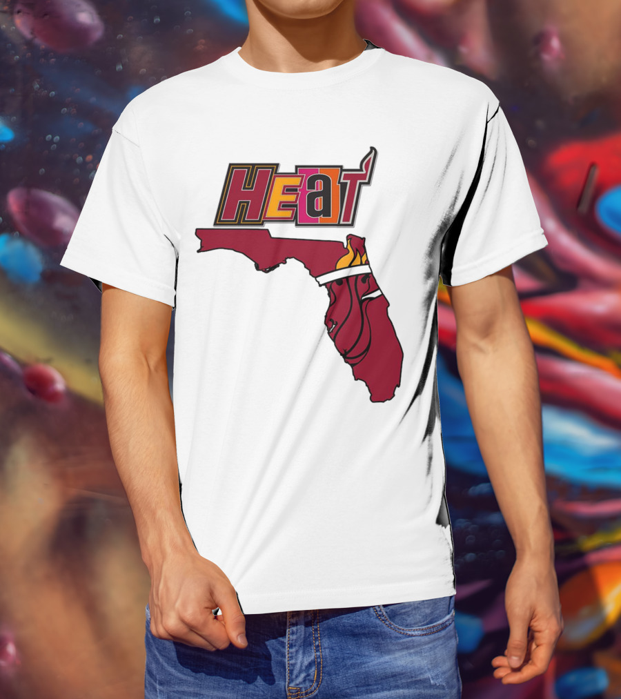 Heat Map Florida Basketball Emblem T-Shirt