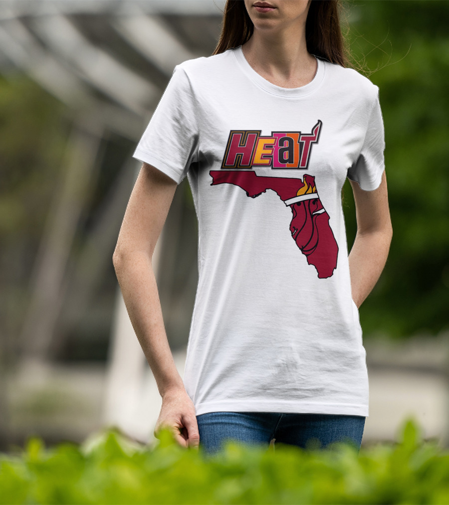 Heat Map Florida Basketball Emblem T-Shirt