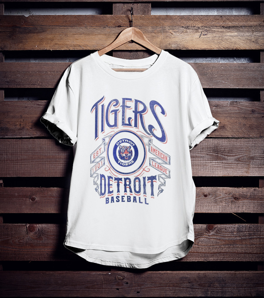 Detroit Tigers Baseball Est 1901 American League T-Shirt