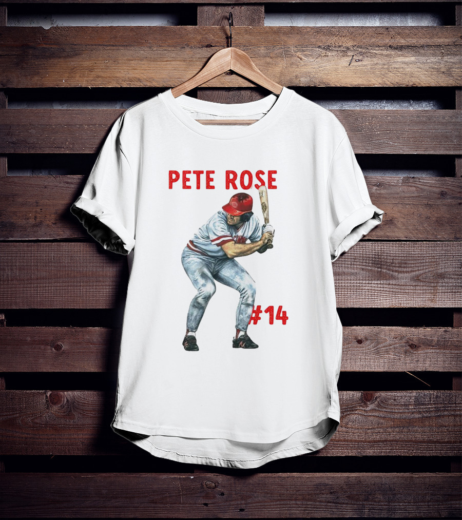 Pete Rose 14 Cincinnati Reds Baseball Player T-Shirt