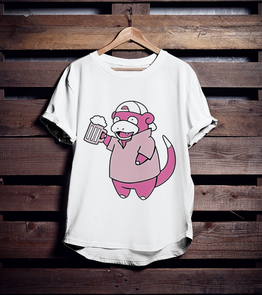 Slowpoke Pokemon Slowbro Frat Beer Cap T-Shirt