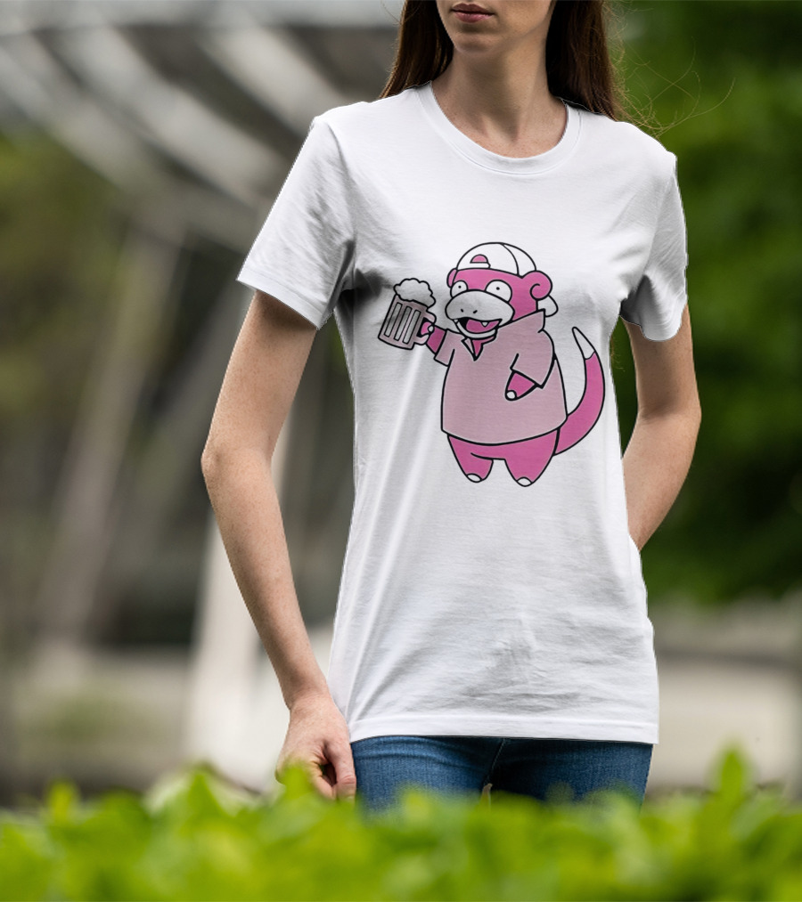 Slowpoke Pokemon Slowbro Frat Beer Cap T-Shirt
