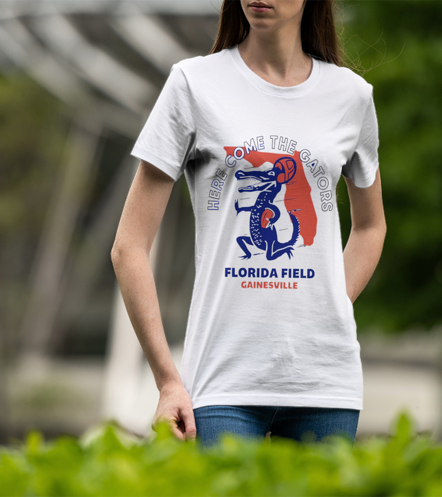 Here Come The Gators Florida Field Gainesville Football Basketball T-Shirt