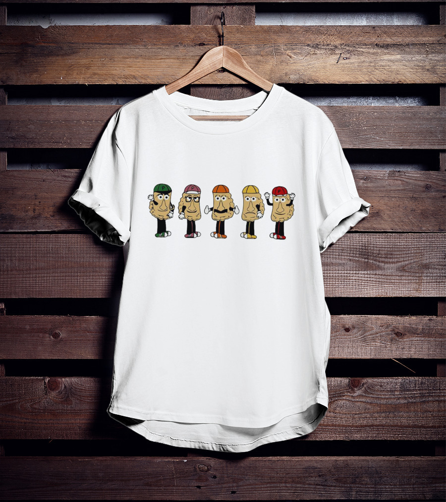Classic 80s Night Themed Potato Friends Posing T-Shirt