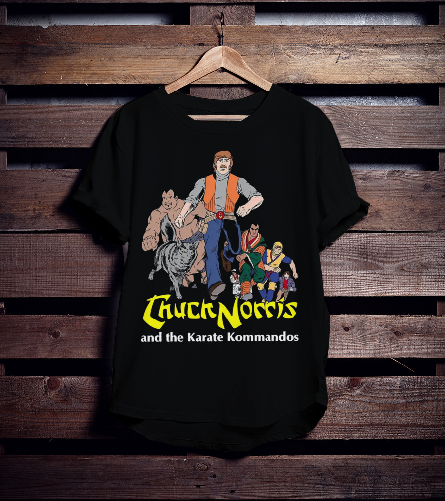 Chuck Norris And The Karate Kommandos Full Team Cartoon Reunion Adventure T-Shirt