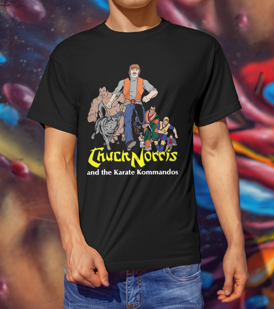 Chuck Norris And The Karate Kommandos Full Team Cartoon Reunion Adventure T-Shirt