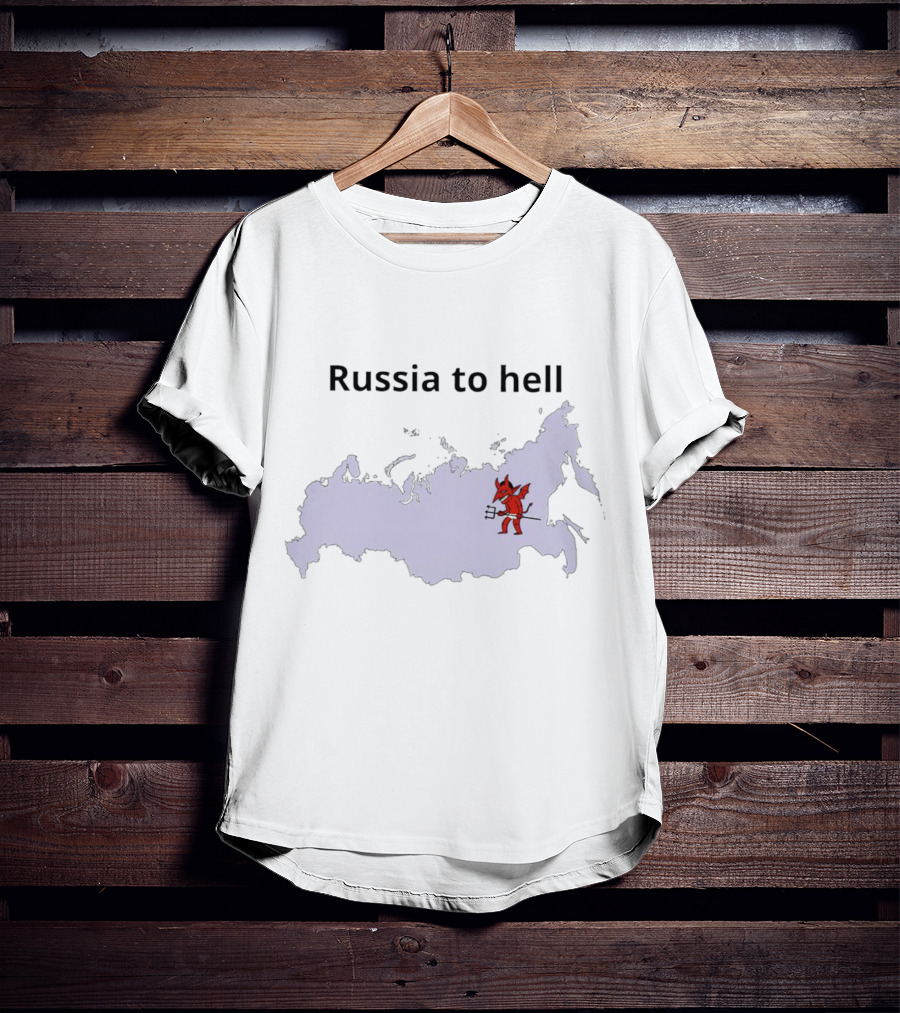 Russia To Hell Devil Map T-Shirt