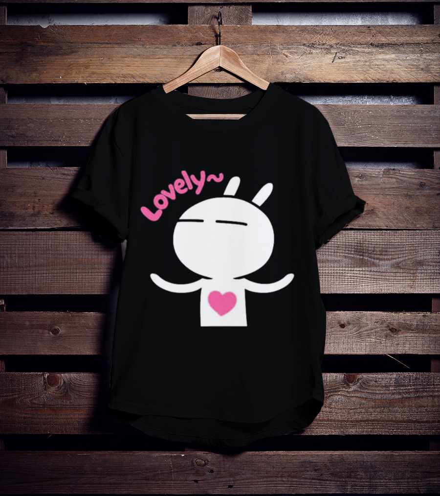 Lovely Emotion Tuzki Character With Heart T-Shirt