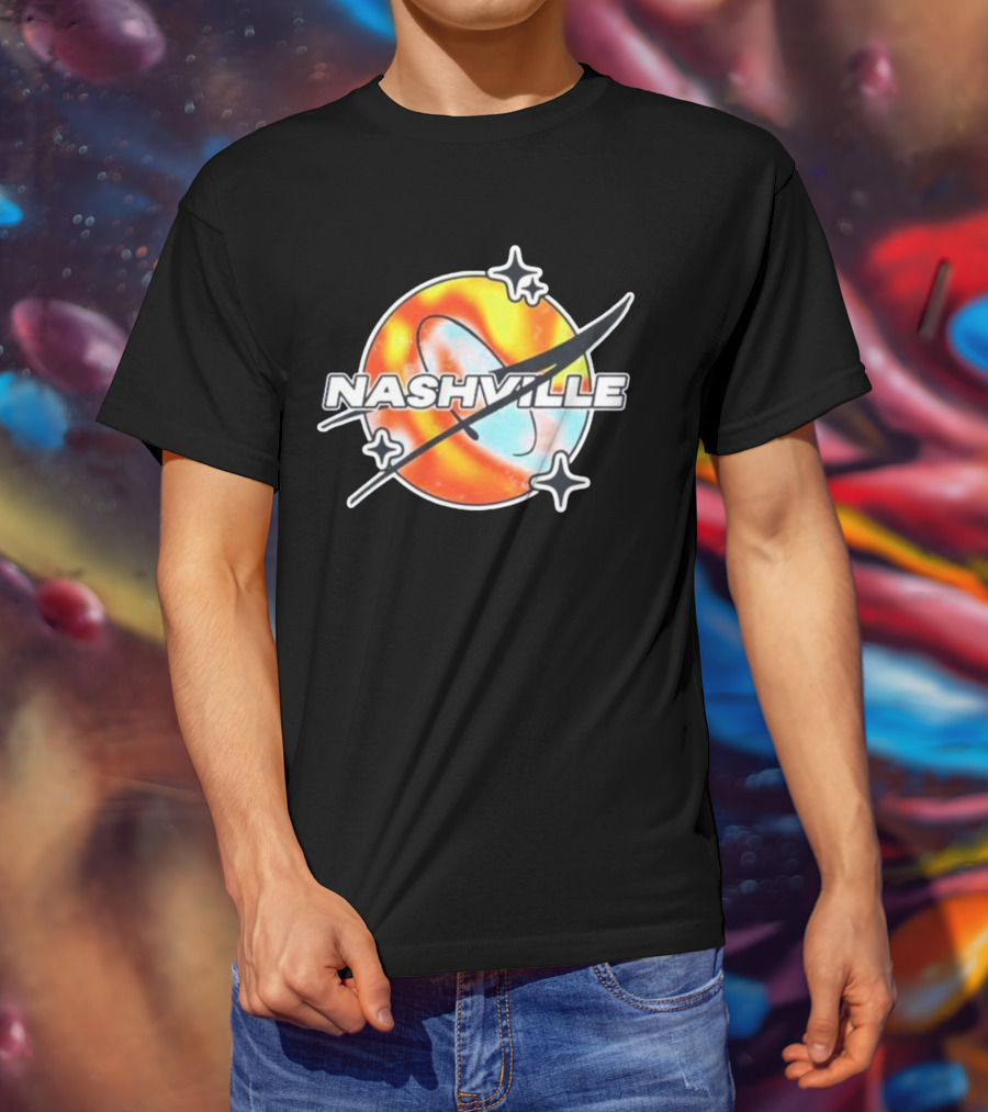 Nashville Melty Space Planet T-Shirt