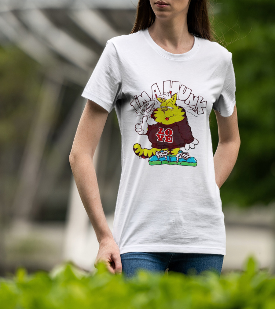 Garfield I'm A Hunk Of Burnin Love With Bold Sweater And Sneakers T-Shirt