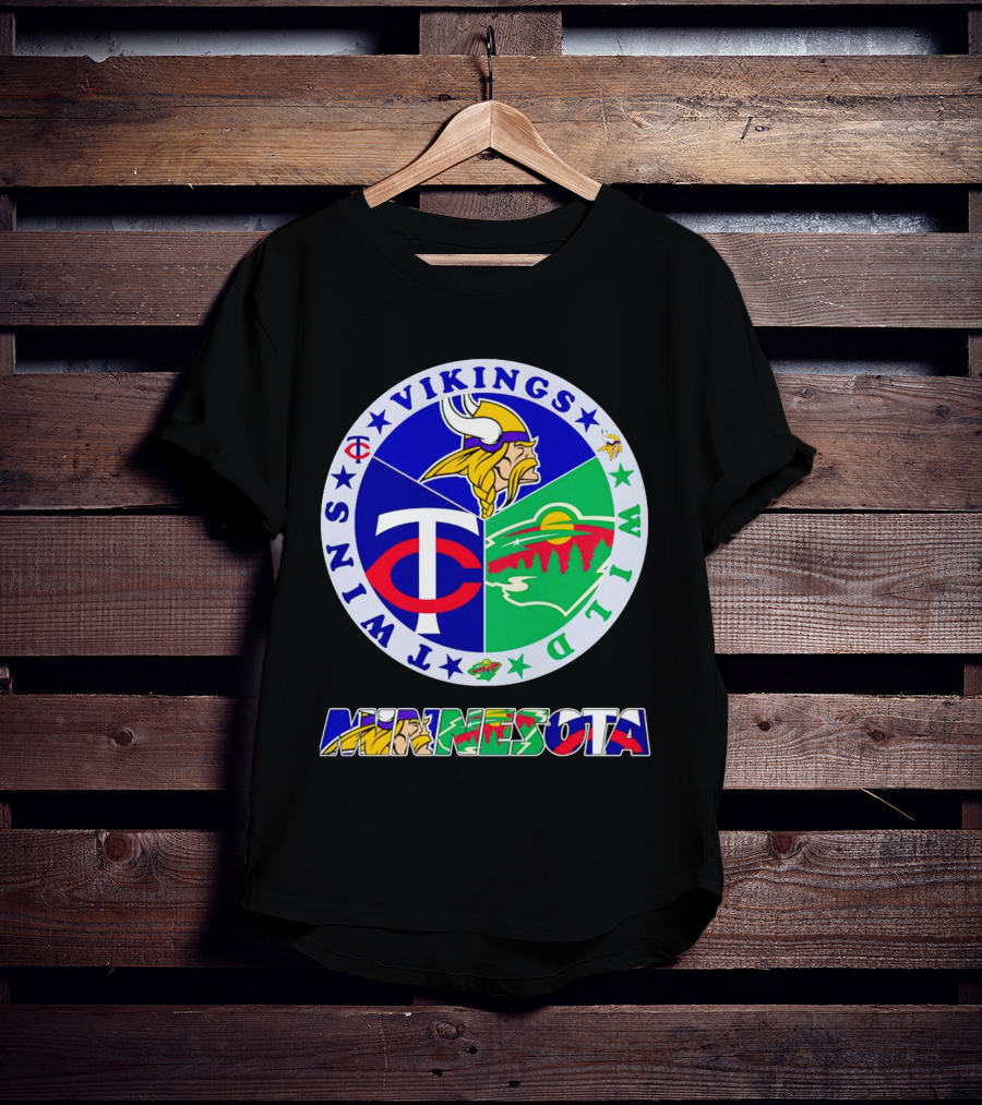 Minnesota Twins Vikings Wild Team Sports T-Shirt