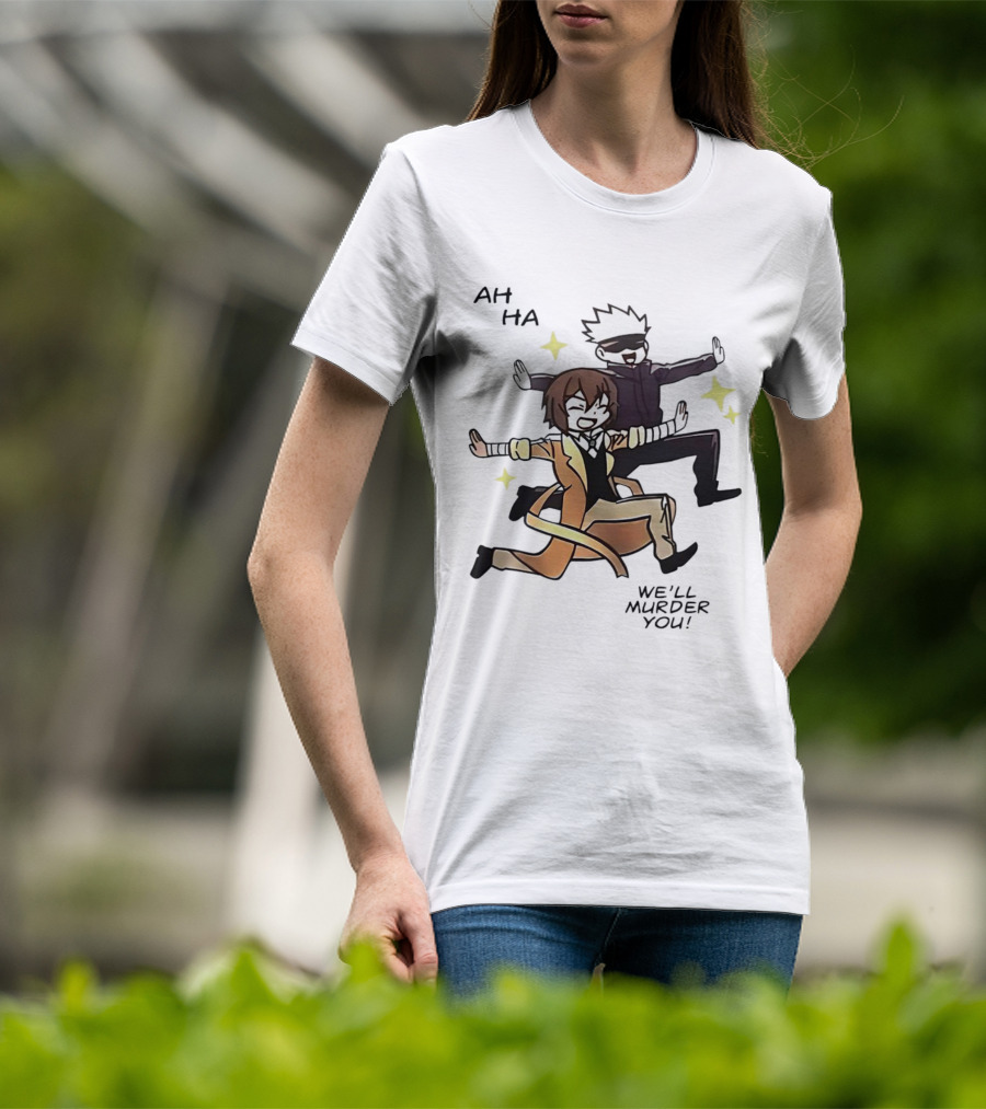 Ah Ha We’ll Murder You Cartoon Characters Dance Pose With Stars T-Shirt