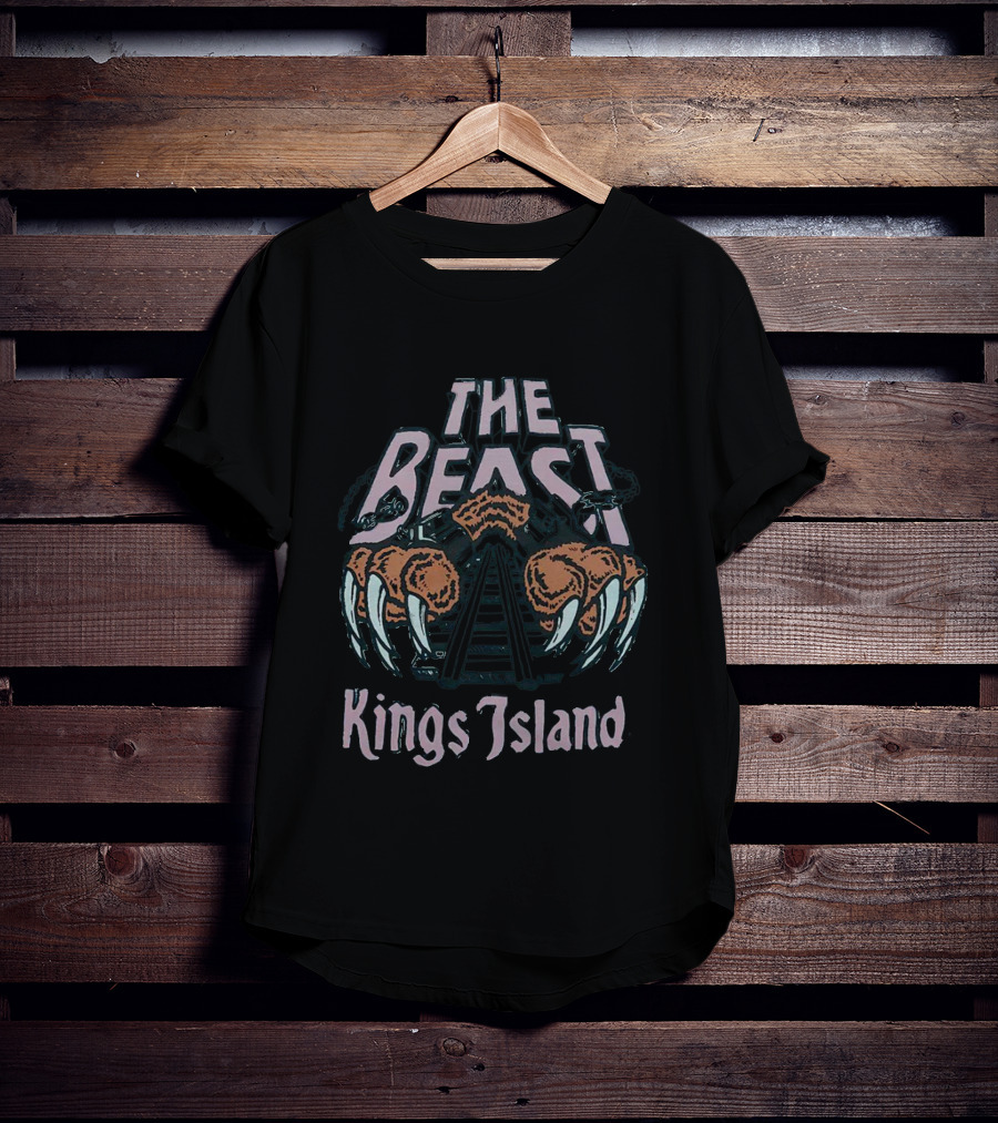 Kings Island The Beast Claws And Roller Coaster T-Shirt