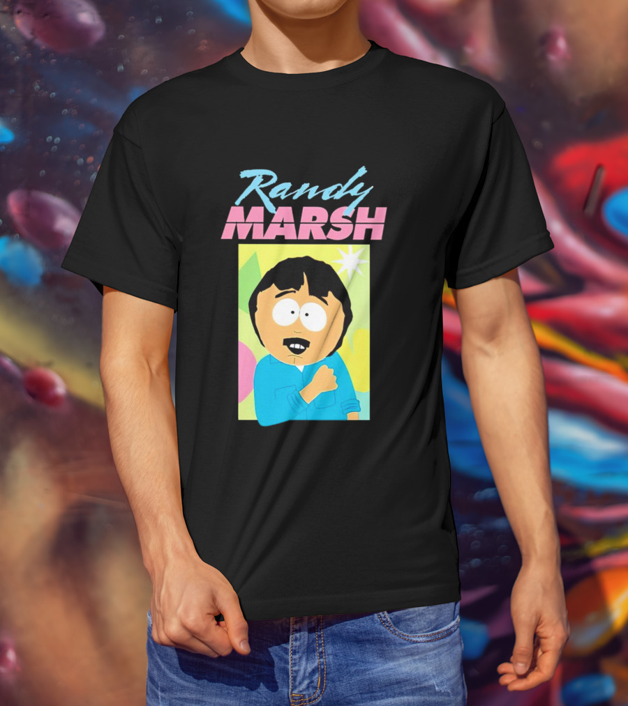 Randy Marsh Cartoon Character Colorful T-Shirt