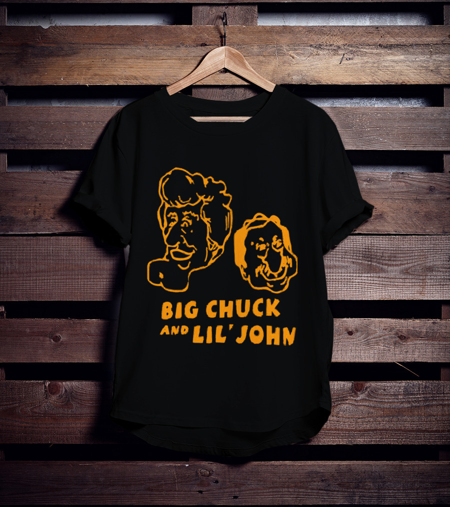 Big Chuck And Lil’ John Caricature Classic Faces T-Shirt