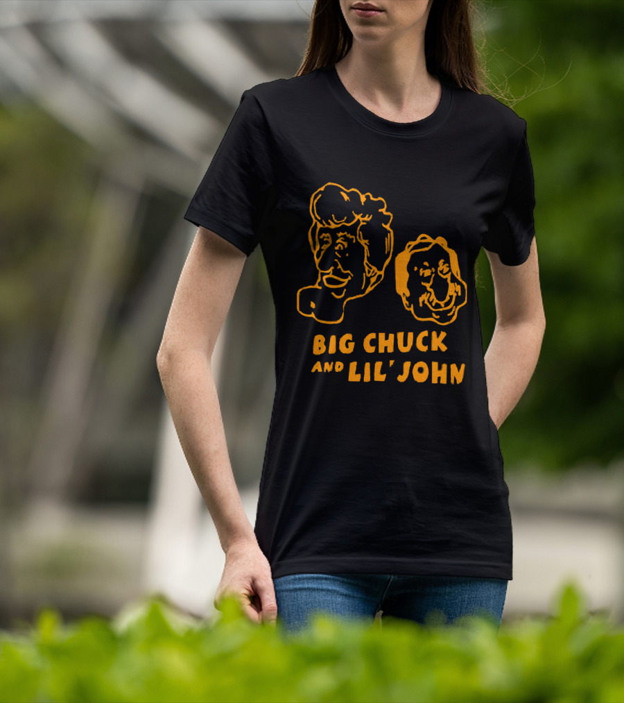 Big Chuck And Lil’ John Caricature Classic Faces T-Shirt