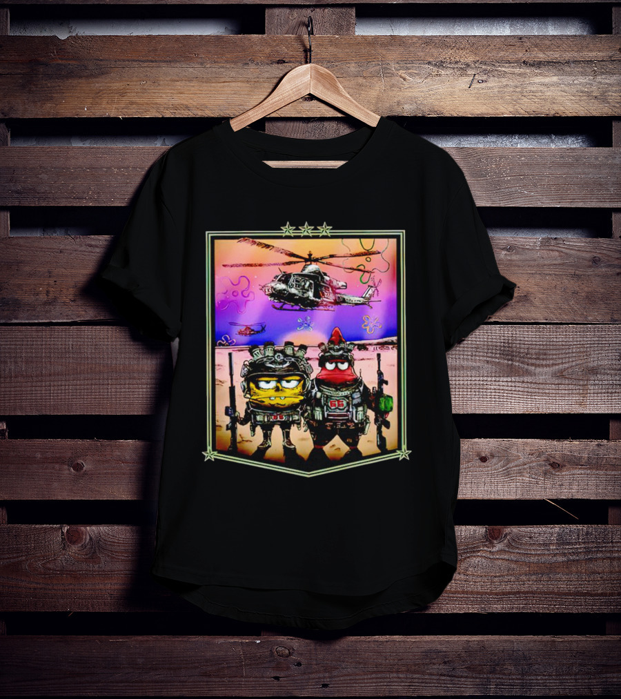 SpongeBob Patrick Military Helicopter Goofy Goobers T-Shirt
