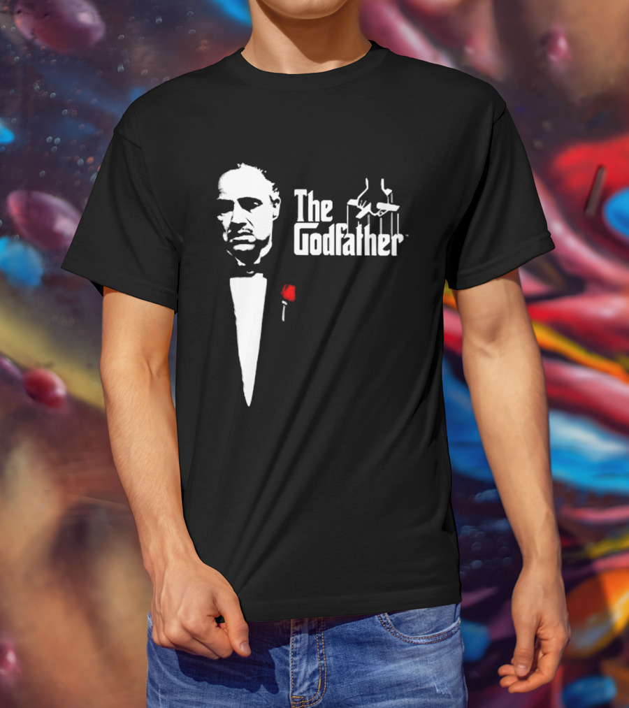 The Godfather Don Corleone Iconic Puppet Strings Red Rose T-Shirt
