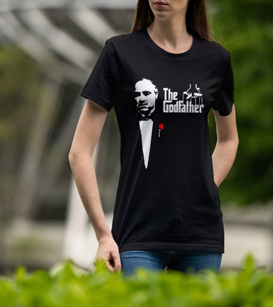 The Godfather Don Corleone Iconic Puppet Strings Red Rose T-Shirt