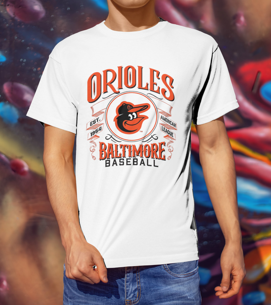 Orioles Baltimore Baseball American League Est 1954 T-Shirt