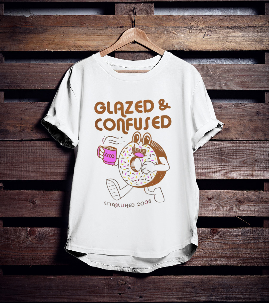 Glazed And Confused Donut Coffee Established 2006 T-Shirt