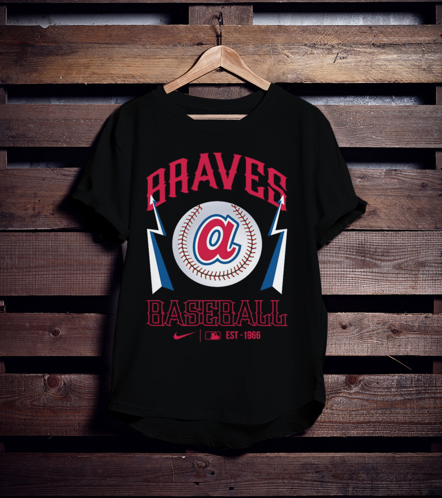 Braves Baseball Atlanta Logo MLB EST 1966 T-Shirt