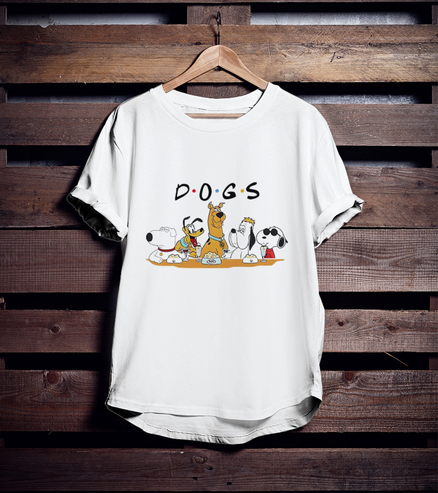 DOGS Friends TV Show Parody With Cartoon Dogs T-Shirt