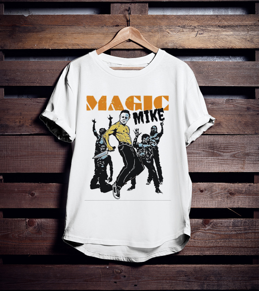 Michael Myers Magic Mike Halloween Crossover Dance Mashup T-Shirt