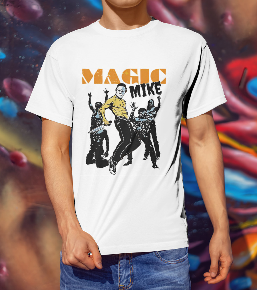 Michael Myers Magic Mike Halloween Crossover Dance Mashup T-Shirt