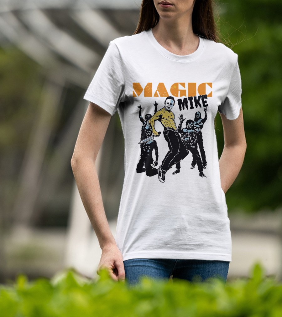 Michael Myers Magic Mike Halloween Crossover Dance Mashup T-Shirt
