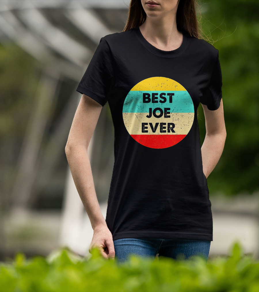 Best Joe Ever Vintage Distressed Retro Circle T-Shirt