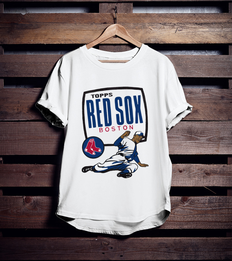 Red Sox Boston Topps Vintage Baseball Player T-Shirt