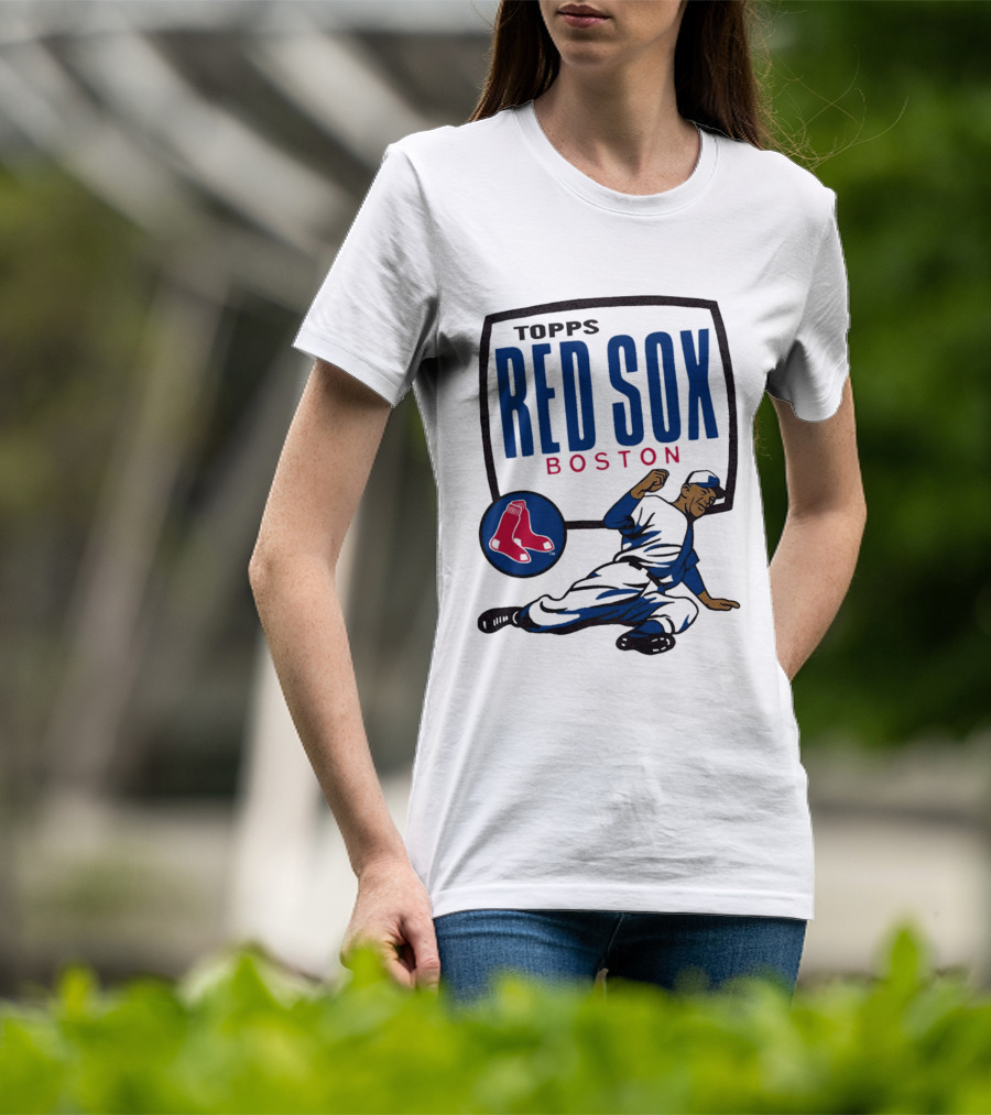 Red Sox Boston Topps Vintage Baseball Player T-Shirt