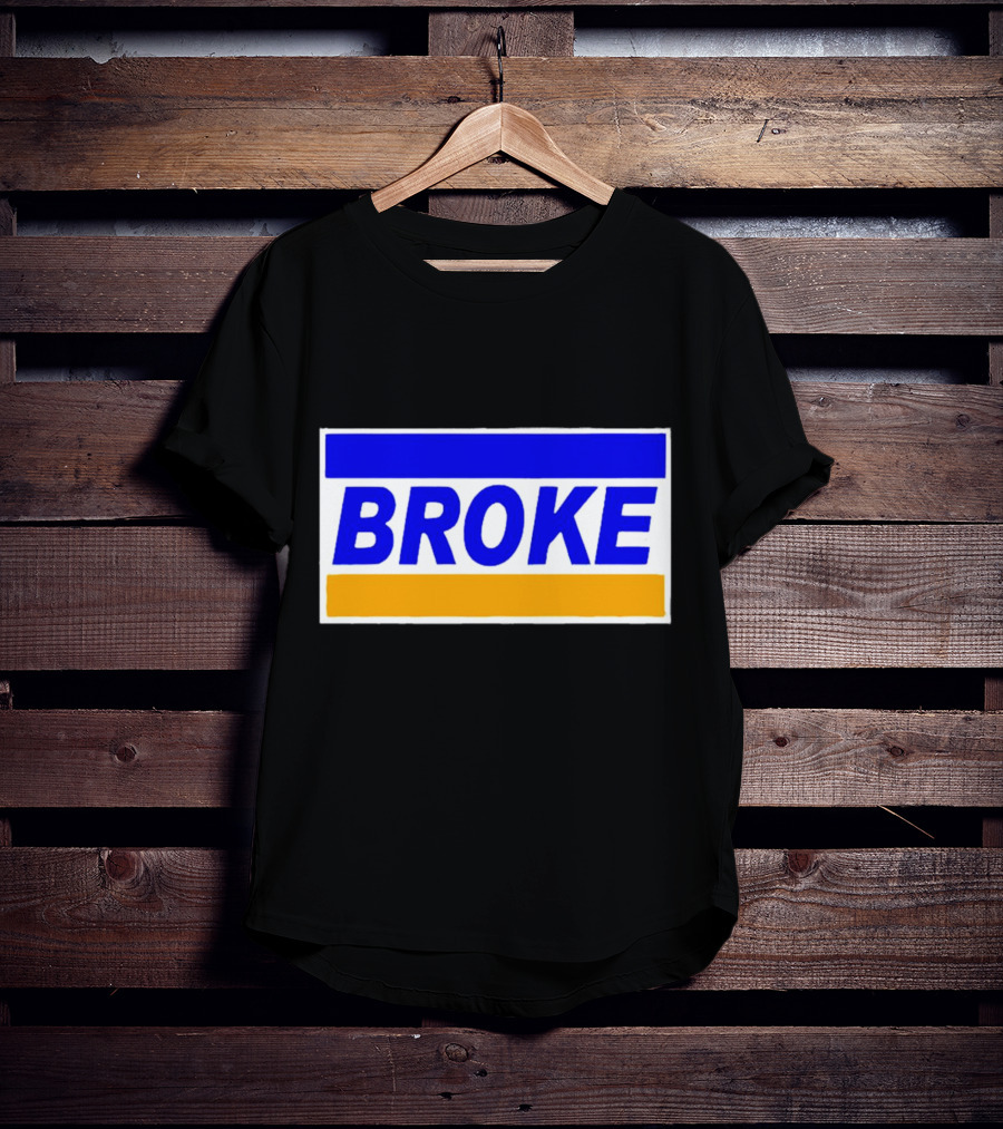 Broke Blue Orange Card Inspired Humor T-Shirt