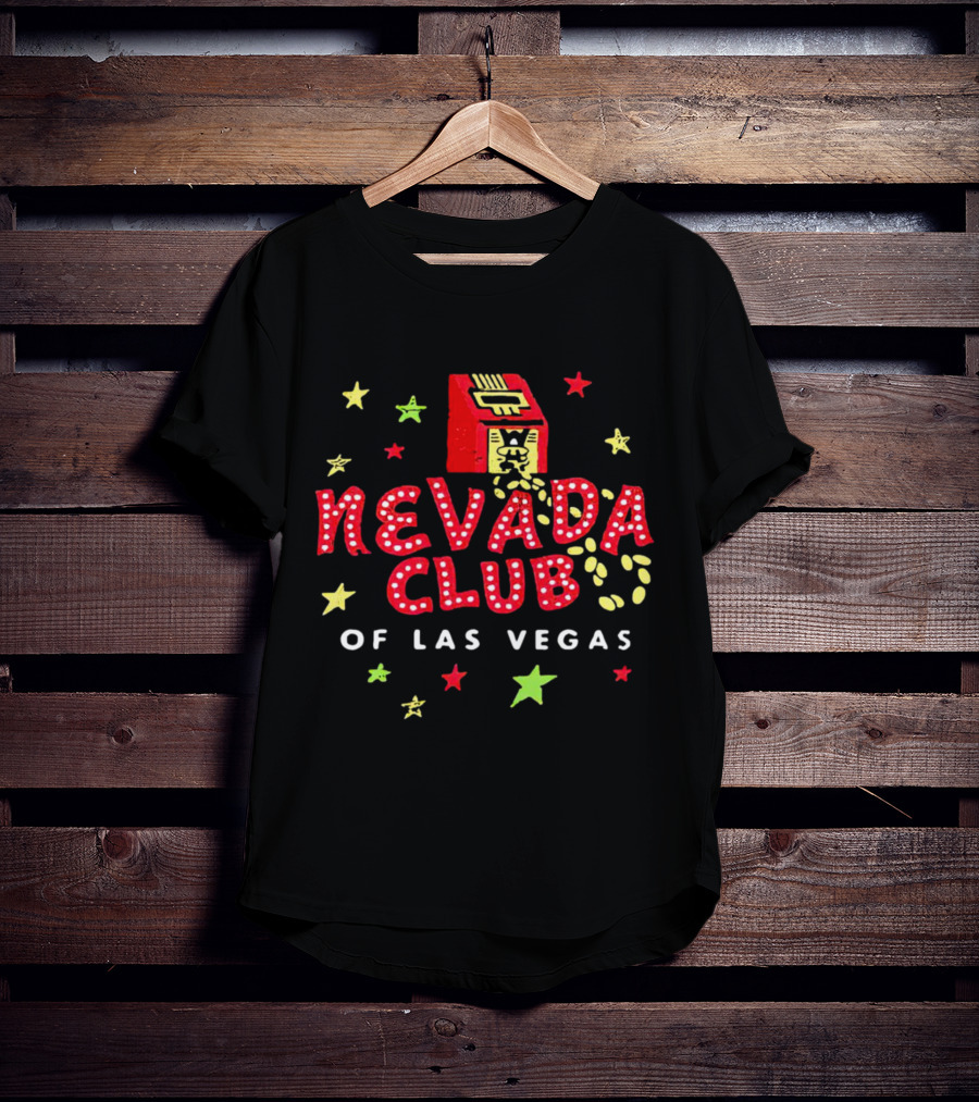 Nevada Club Of Las Vegas Vintage Slot Machine Stars T-Shirt