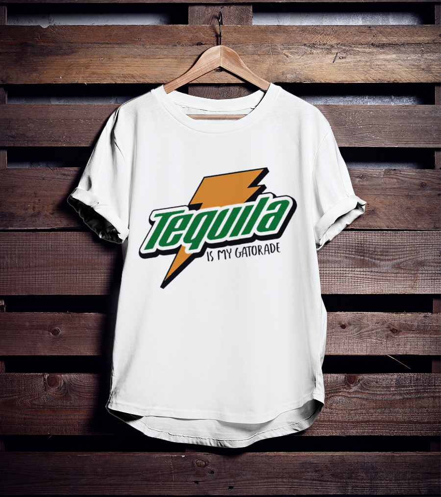 Tequila Is My Gatorade Lightning Bolt T-Shirt