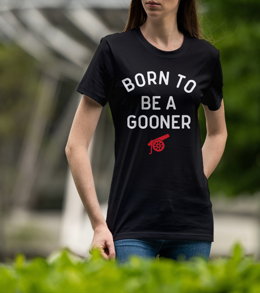 Born To Be A Gooner Arsenal Cannon T-Shirt