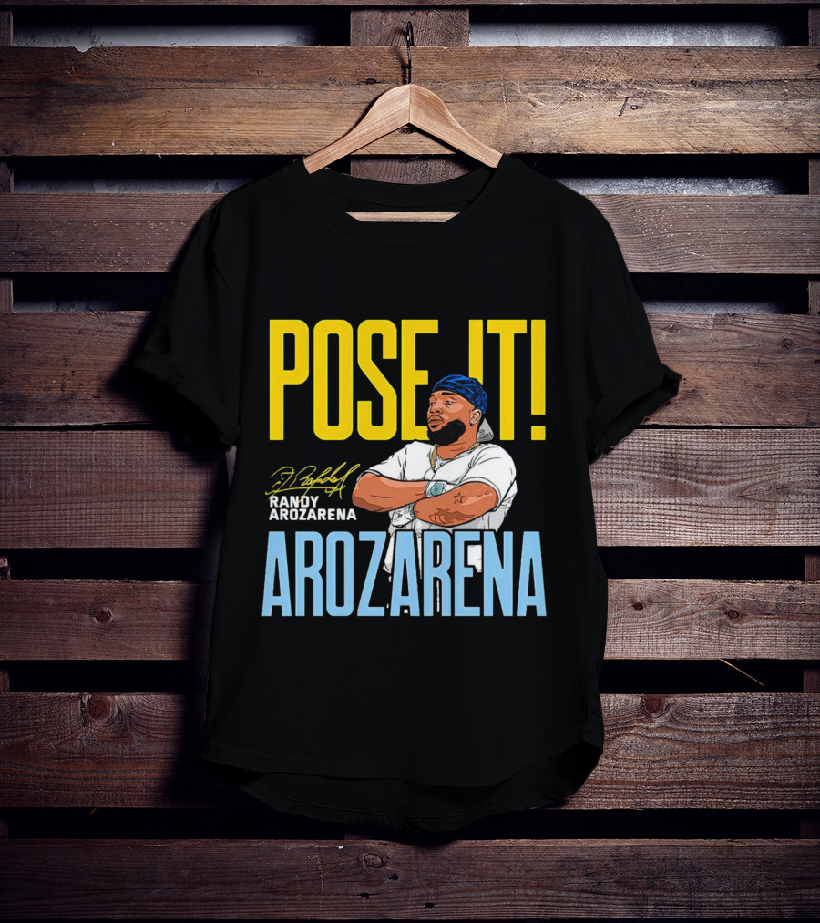 Pose It Randy Arozarena Arozarena Signature Tampa Bay Rays T-Shirt