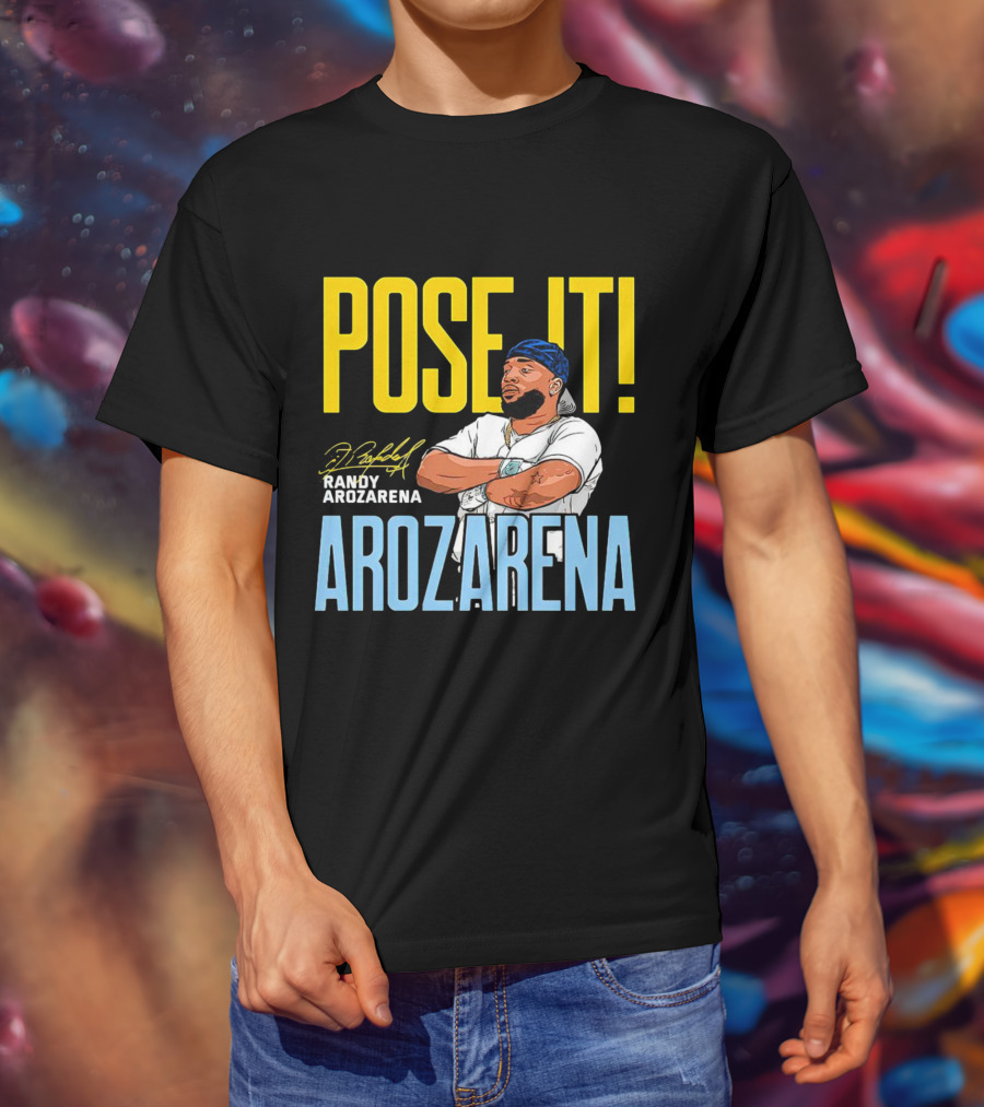 Pose It Randy Arozarena Arozarena Signature Tampa Bay Rays T-Shirt