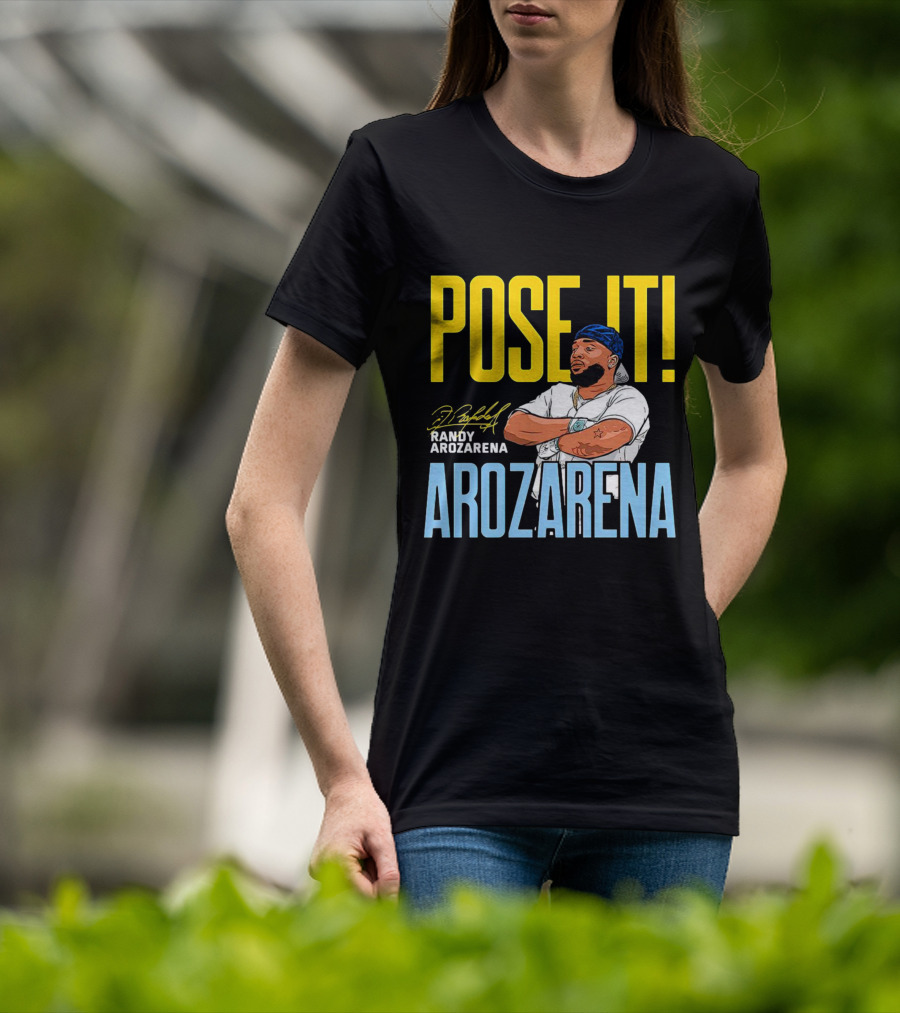 Pose It Randy Arozarena Arozarena Signature Tampa Bay Rays T-Shirt