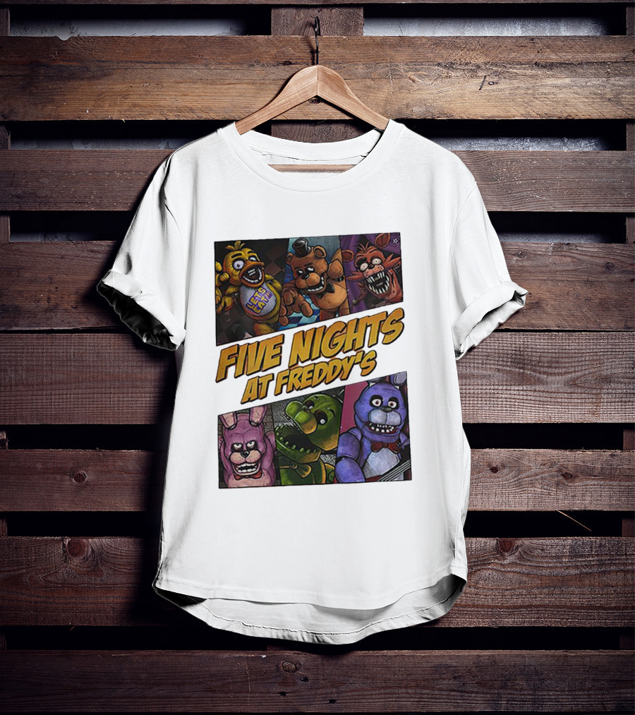 Five Nights At Freddy's Let's Eat Characters Montage T-Shirt