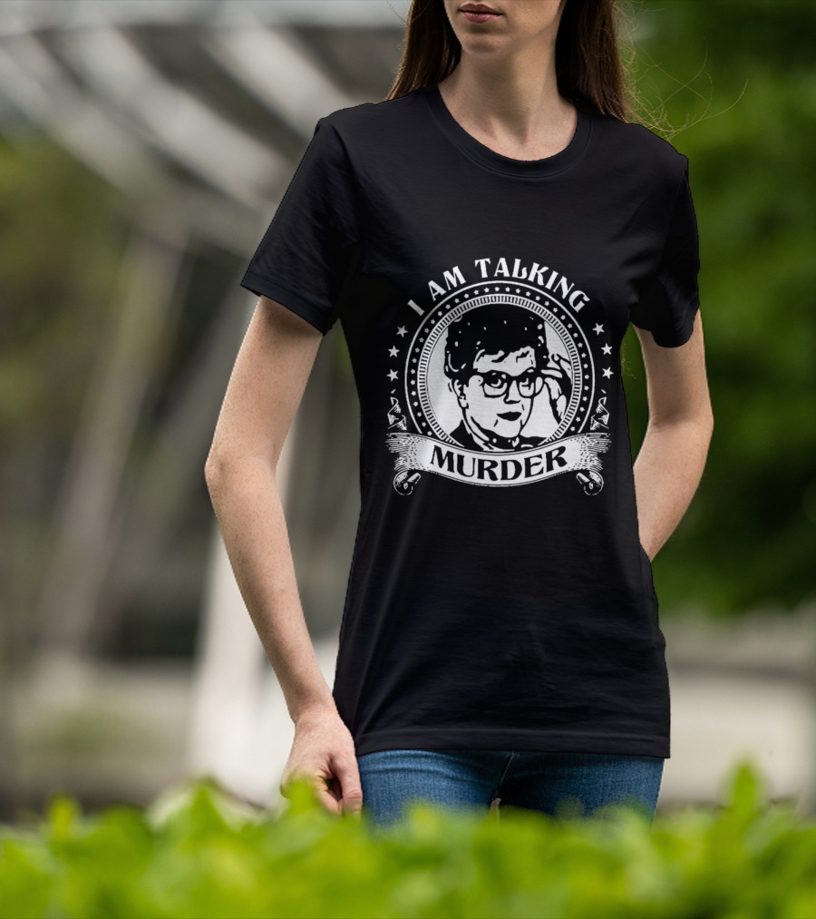 I Am Talking Murder Logo Design With Glasses T-Shirt