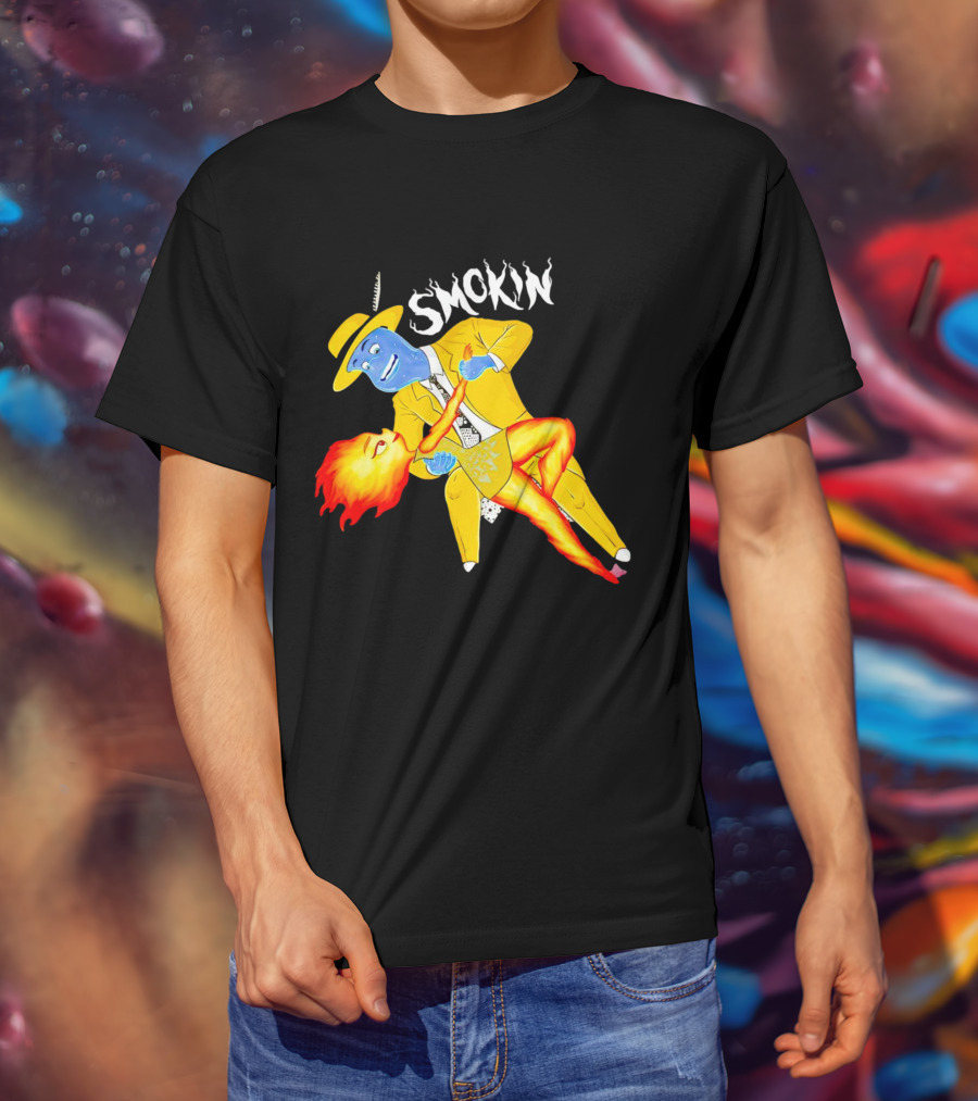 Smokin Ember Lumen Dancing With Lake Ripple In Yellow Suit T-Shirt
