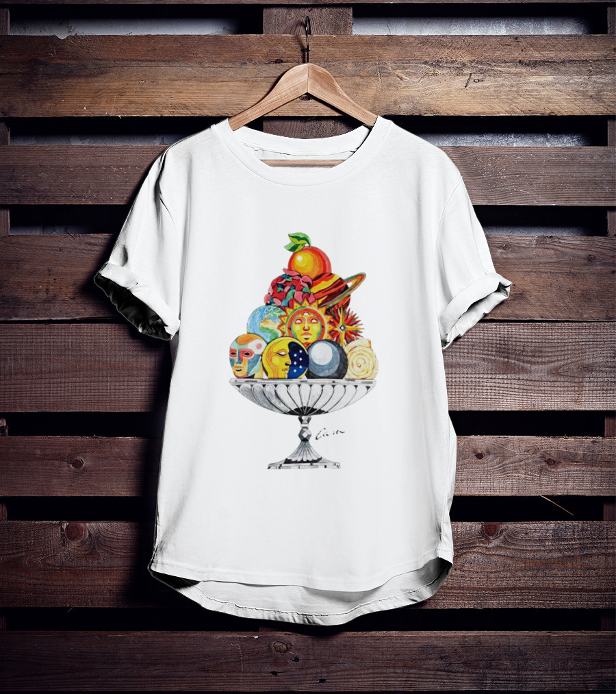 Louis Tomlinson Wear Celestial Fruit Bowl Lunar Sun Planet Faces T-Shirt